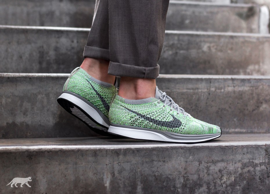 Nike flyknit racer gray best sale